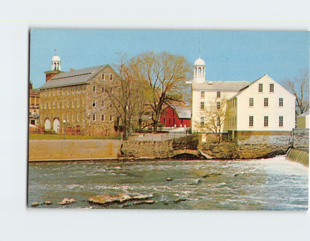Postcard Slater Mill Historic Site Pawtucket Rhode Island USA