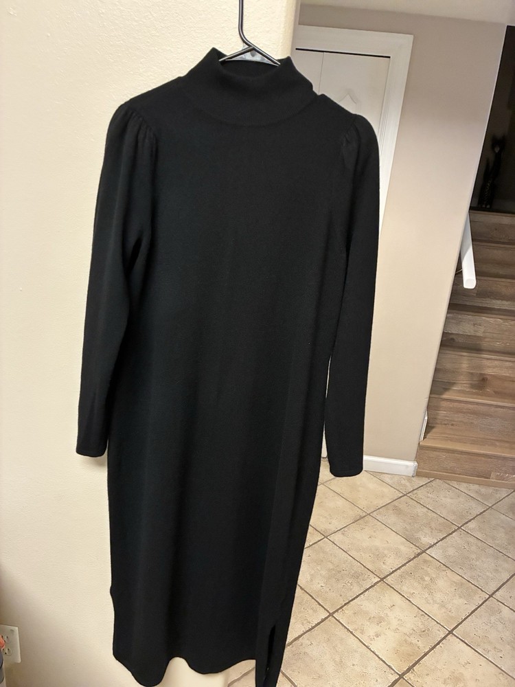 Charter Club 100% Cashmere Dress XL Dark Gray Charcoal Luxury Capsule Classic