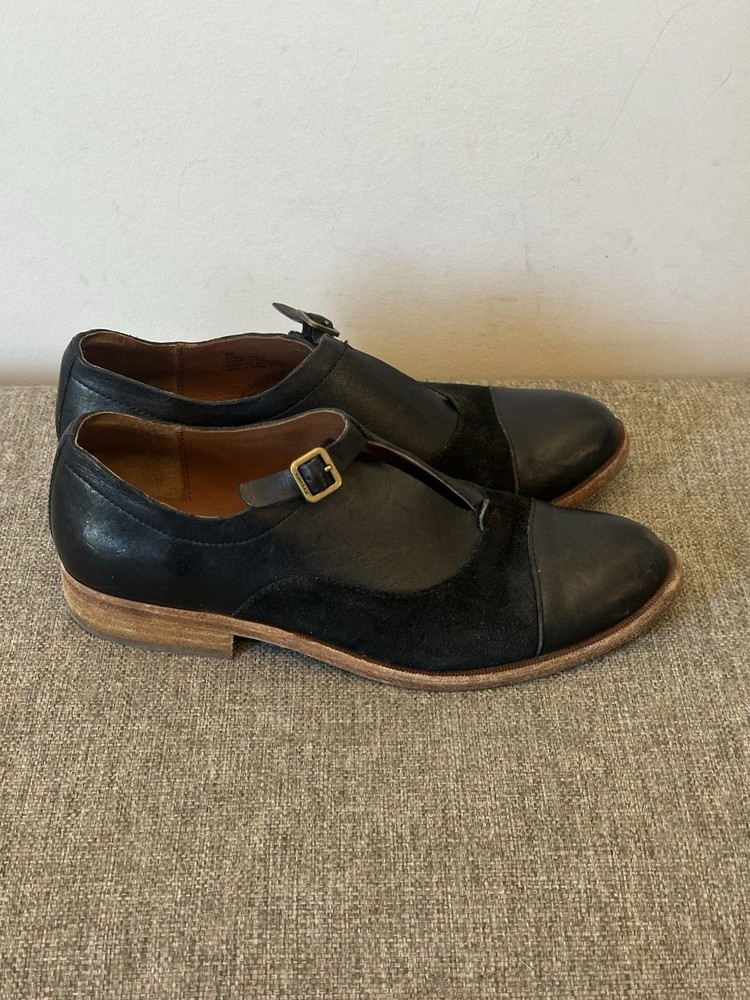Kork-Ease Niseda black leather and suede buckle Oxford shoes Size 8