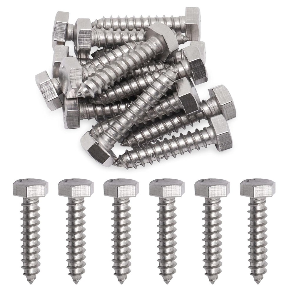 304 Stainless Steel 5/16 x 1-1/2 Inch Hex Head Lag Screws