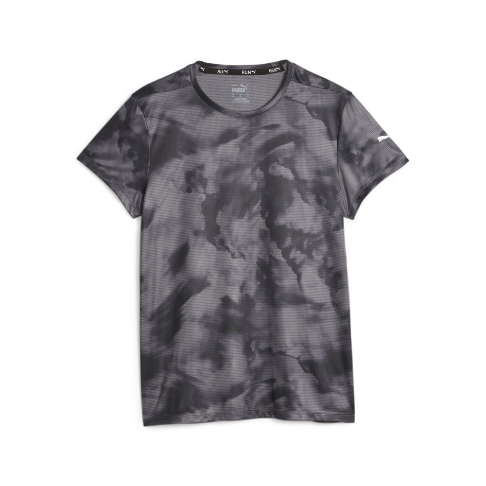 Puma Run Favorite Graphic Crew Neck Short Sleeve Athletic T-Shirt Womens Black C