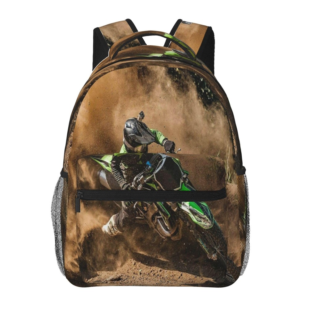 Motocross Dirt Bike Laptop Backpack for Travel School Work