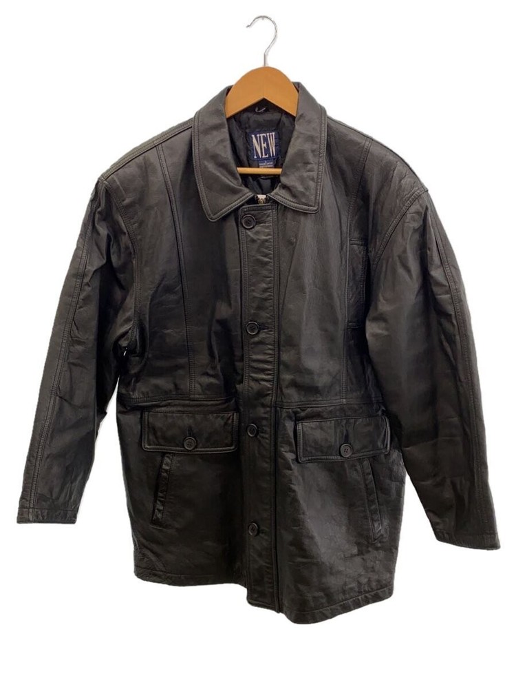 Leather Jacket Blouson/L/Leather/Blk/Plain 3503