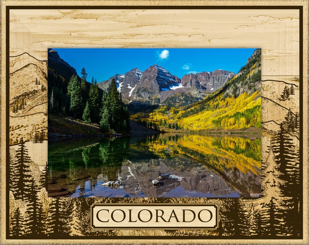 Colorado Laser Engraved Wood Picture Frame Landscape (4 x 6)