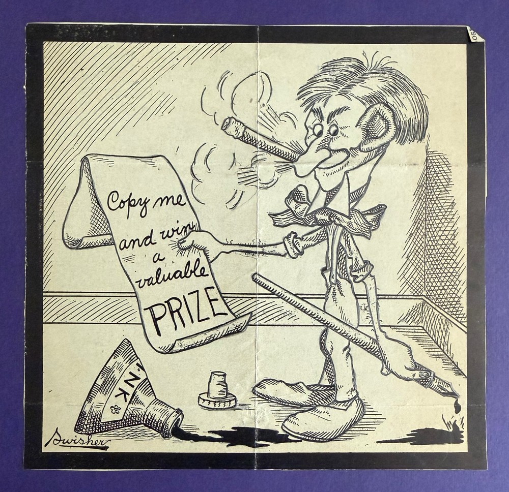 Vintage Cartoon Correspondence School Drawing Lessons Advertisement 1911