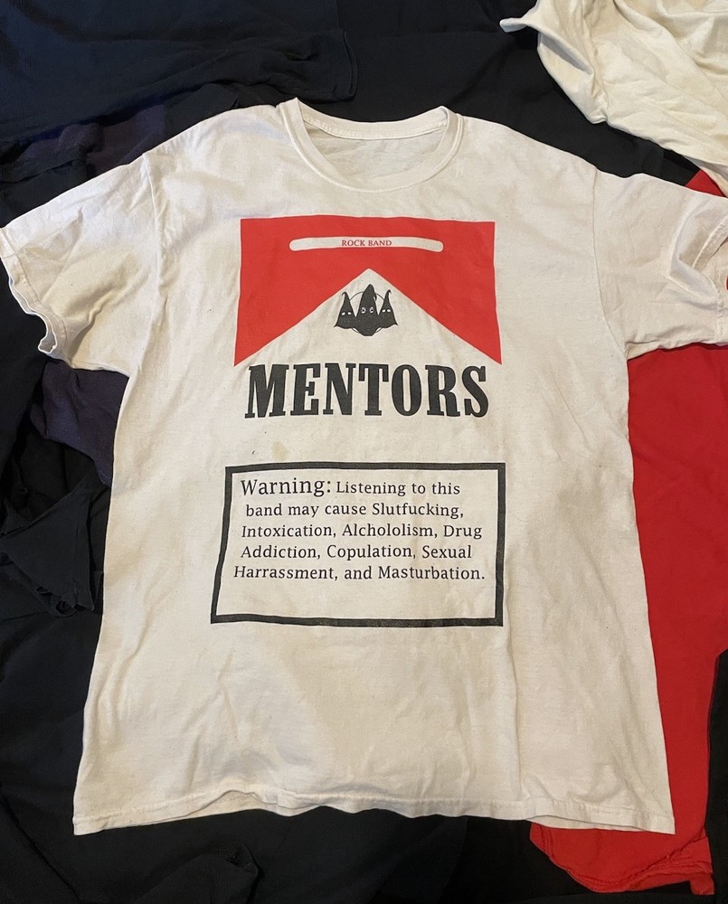Mentors Vintage Punk Tour Shirt Large Metal AxCx GG Allin Shock Rock Rare Y2K