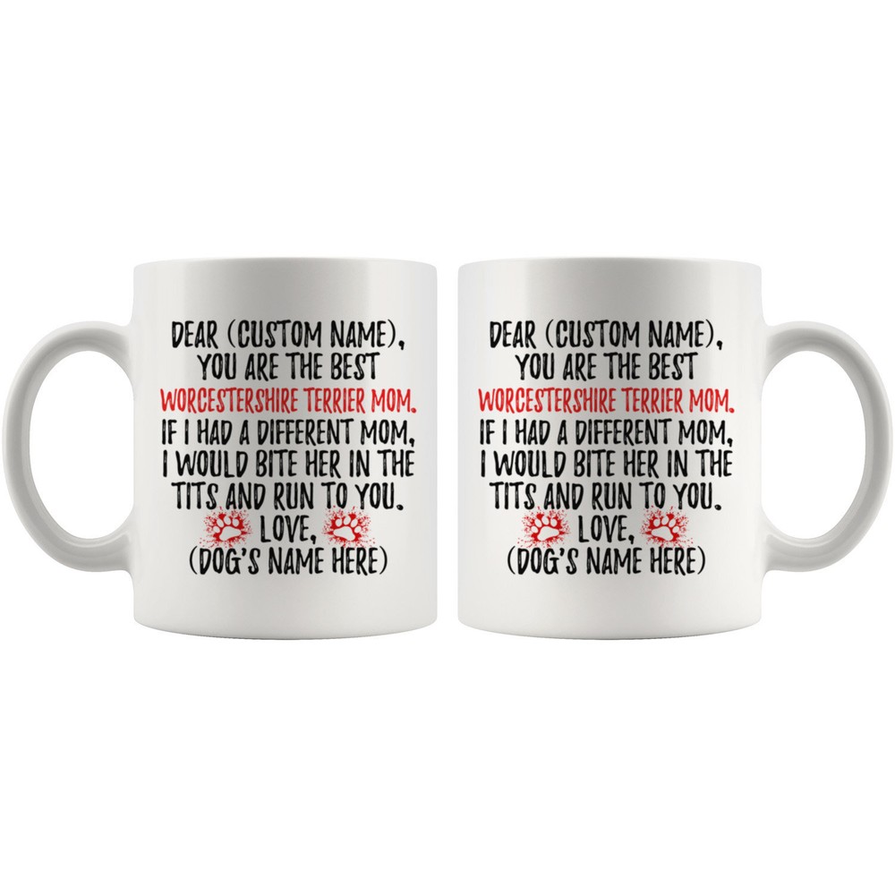 Personalized Worcestershire Terrier Dog Mom Mug  Worcestershire Dog Mommy Mug