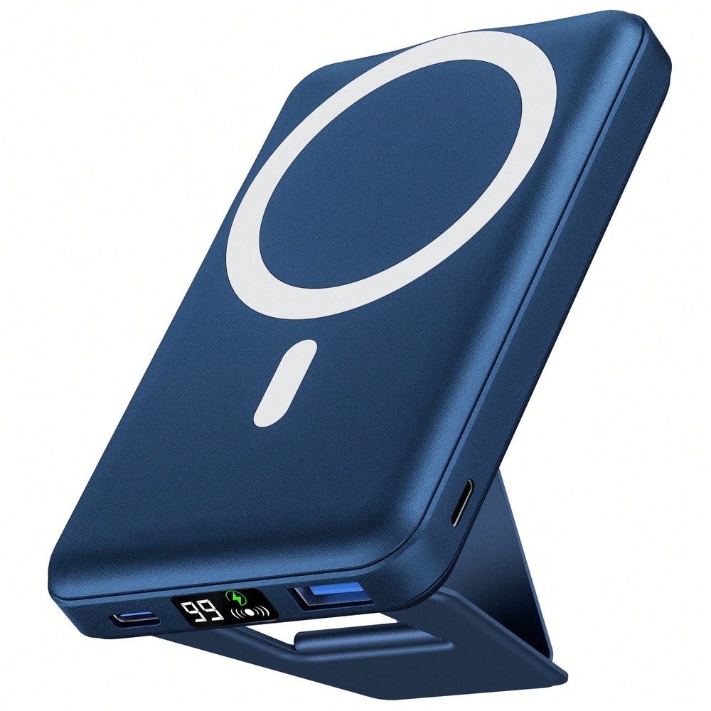 Podoru Magnetic Magsafe Power Bank 10000mAh with Foldable Design for iPhone and Wireless Charging