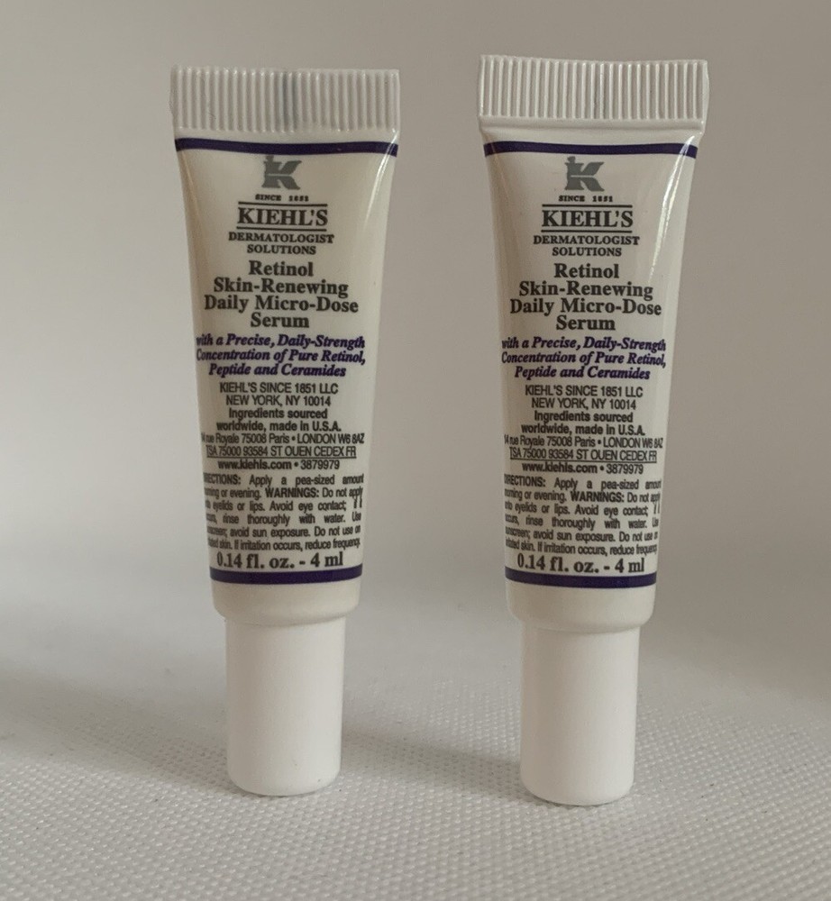 2x Kiehl’s Retinol Skin Renewing Daily Micro Dose Serum w/Pure Retinol 4mL