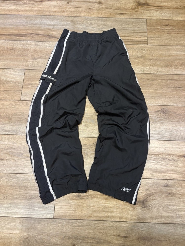 Men’s 00’s Reebok Black Track Pants Y2K Vibe Fit A Men’s Small