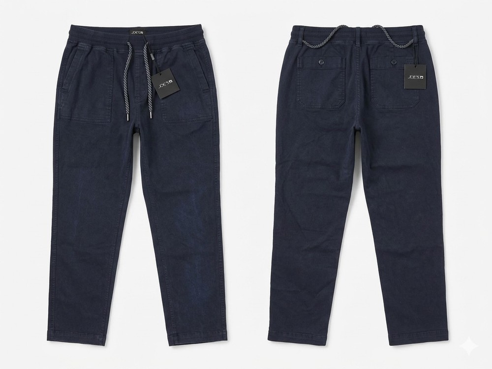 JOE'S Men's Blue Solid Drawstring Jogger Pants w/ Pockets Size M