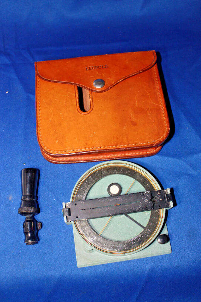 Vintage Leupold Pocket Transit Surveying Compass Tool With Leather Case