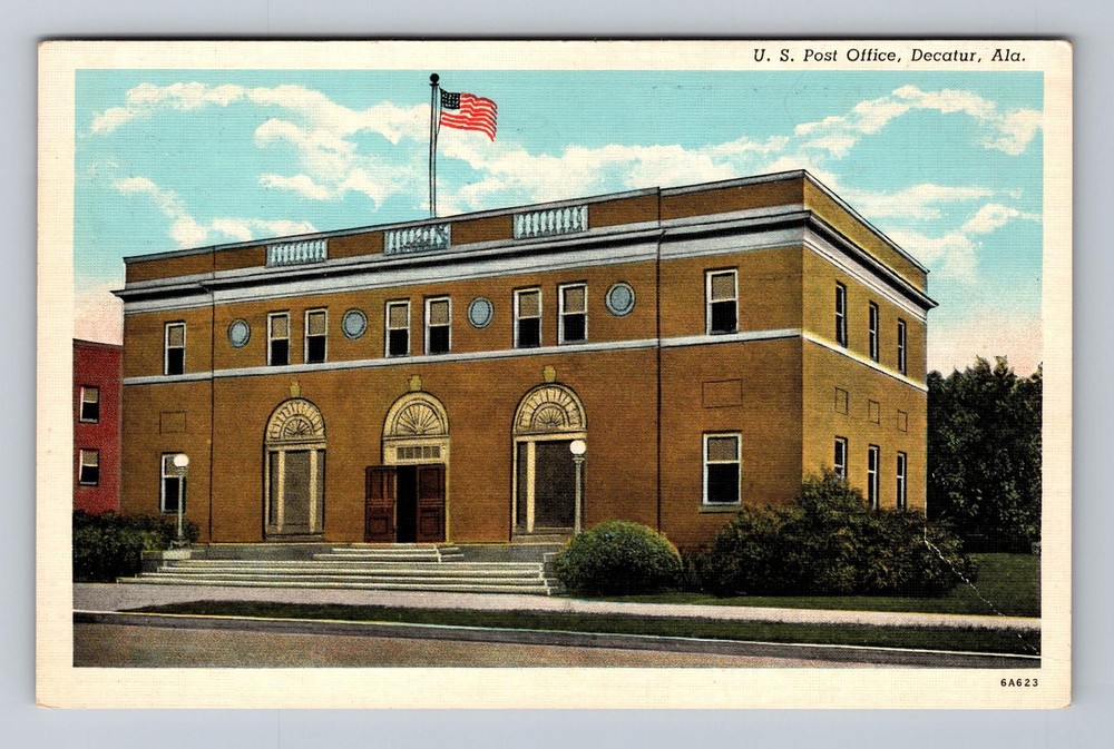 Decatur AL-Alabama United States Post Office Vintage Postcard