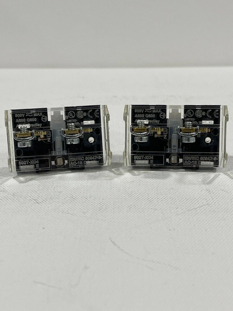 NEW! Allen Bradley 800T-XD4  Lot of 2  Contact Block   1-NC   SER E