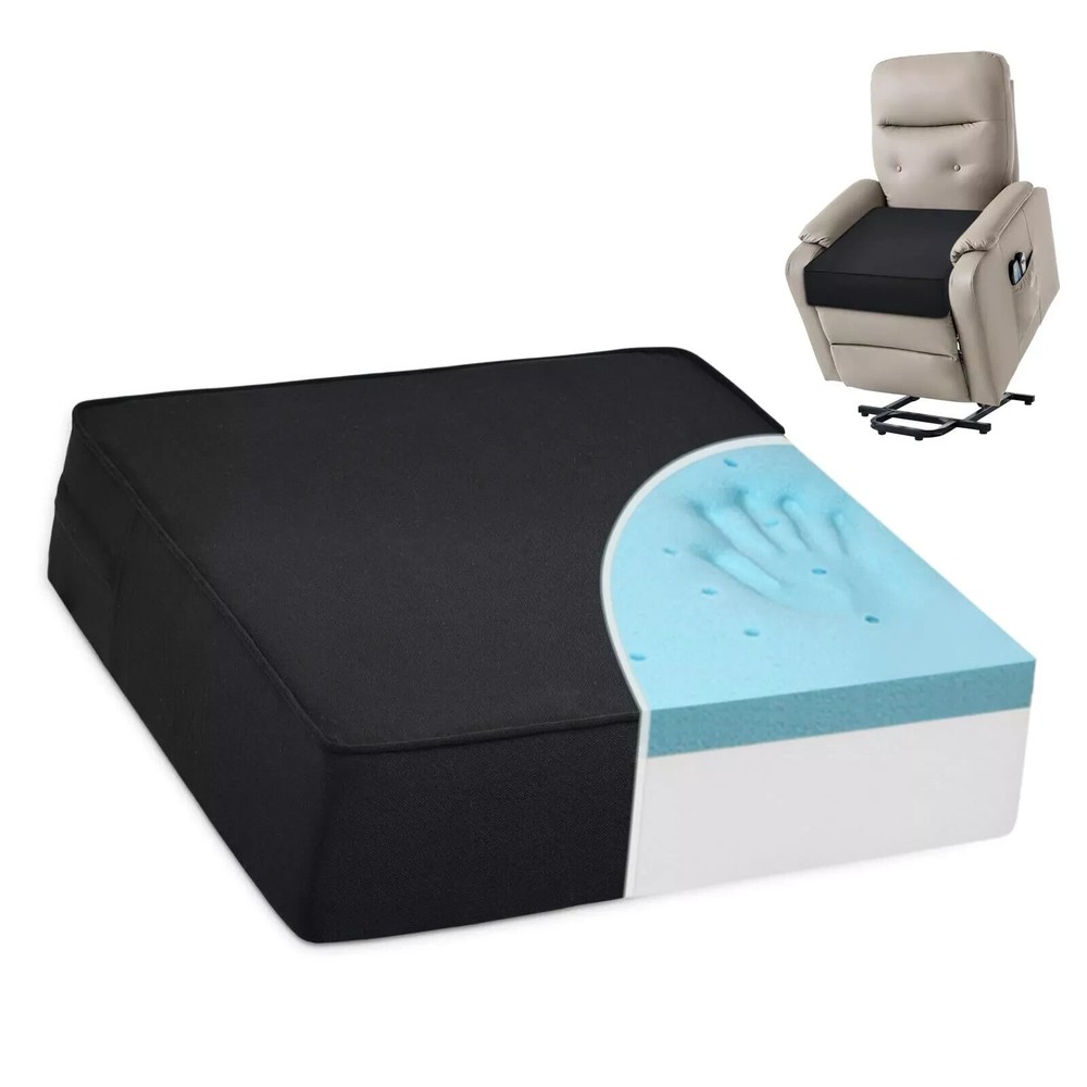 Shinnwa Gel Memory Foam Recliner Cushion for Elderly, Dual-Layer Foam Chair P...
