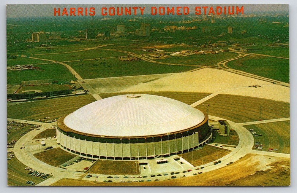 Houston Texas Harris County Domed Stadium Pre Astrodome Astros VTG Postcard 1965