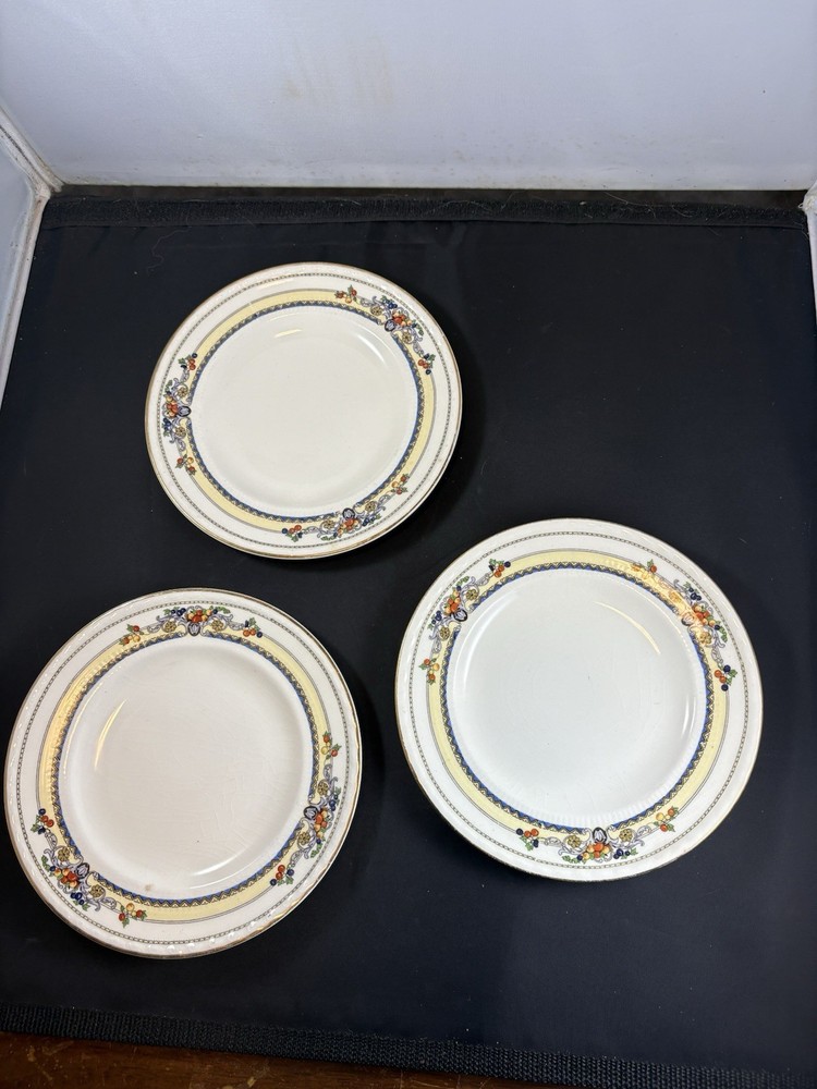 Myott Son & Co England Vintage Holyrood Pattern 1809/X  6” Plate Set Of 3