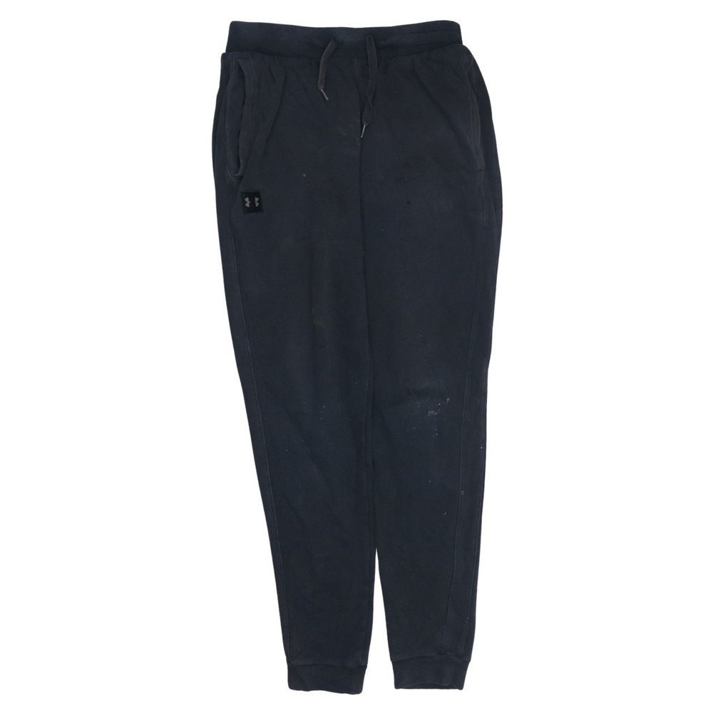 Under Armour Mens Joggers Black Fleece Elastic Waist Tapered Leg Pockets Logo M