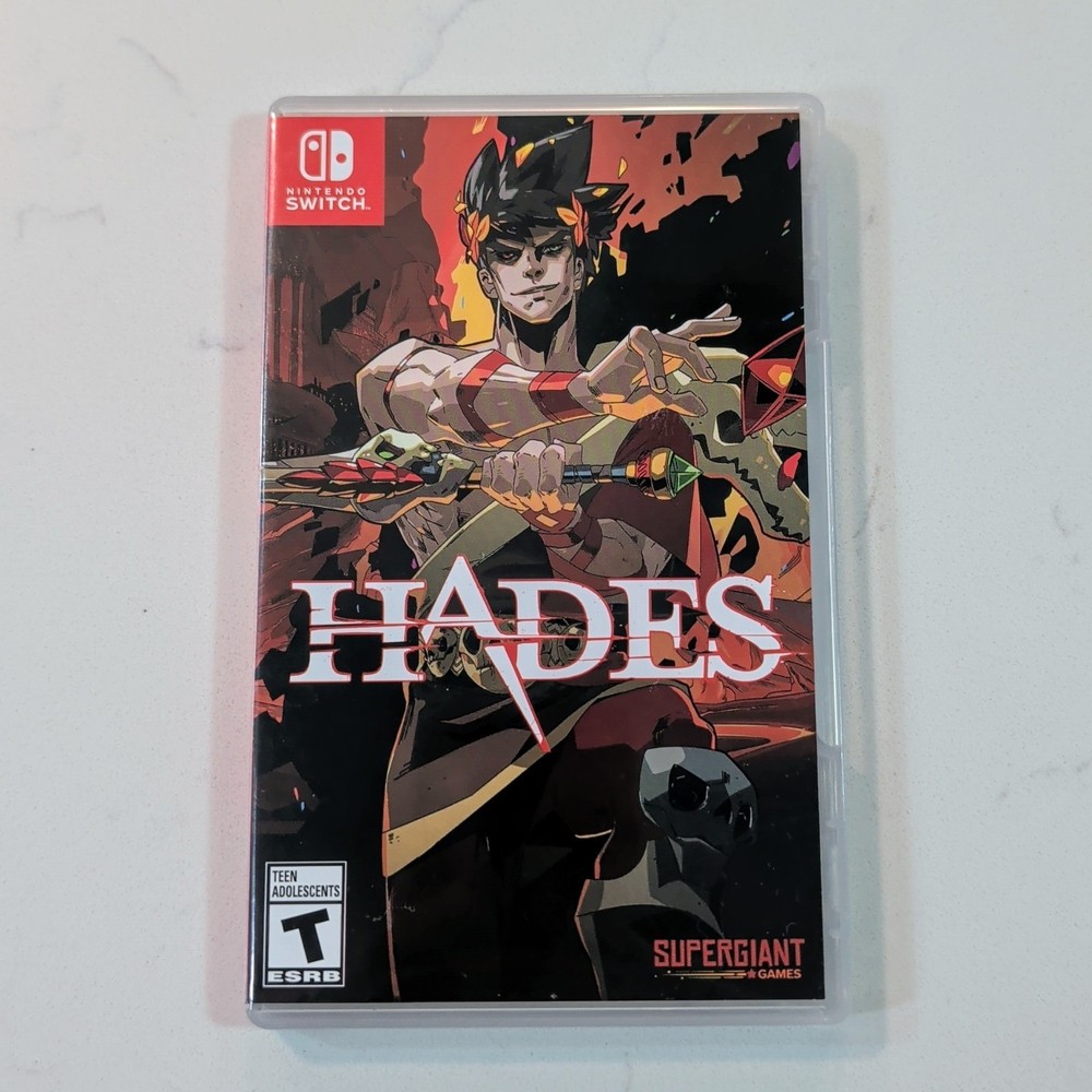 Hades (Nintendo Switch, 2021) w/ Manual + Insert + Custom Removable Spine Art