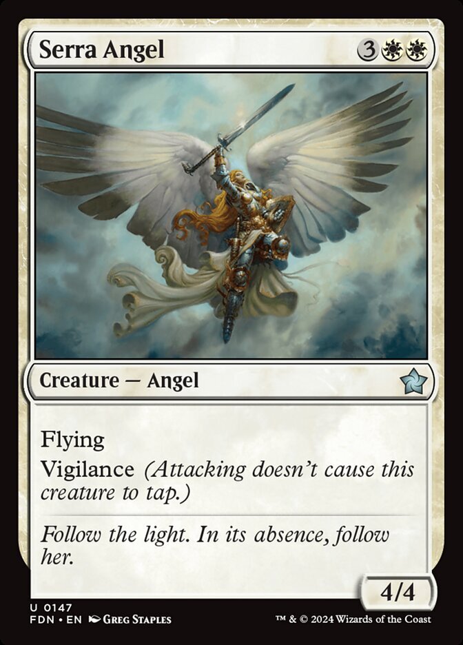 MTG Magic the Gathering Serra Angel (147/763) Foundations NM