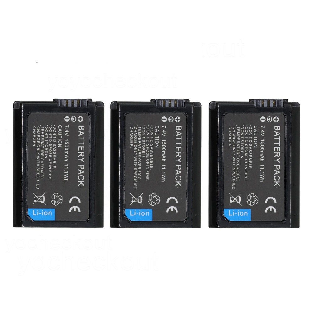 7.4v For   Alpha A6000 ILCE-6000 ILCE-5100 NEX-7 Battery NP-FW50 1500mAh