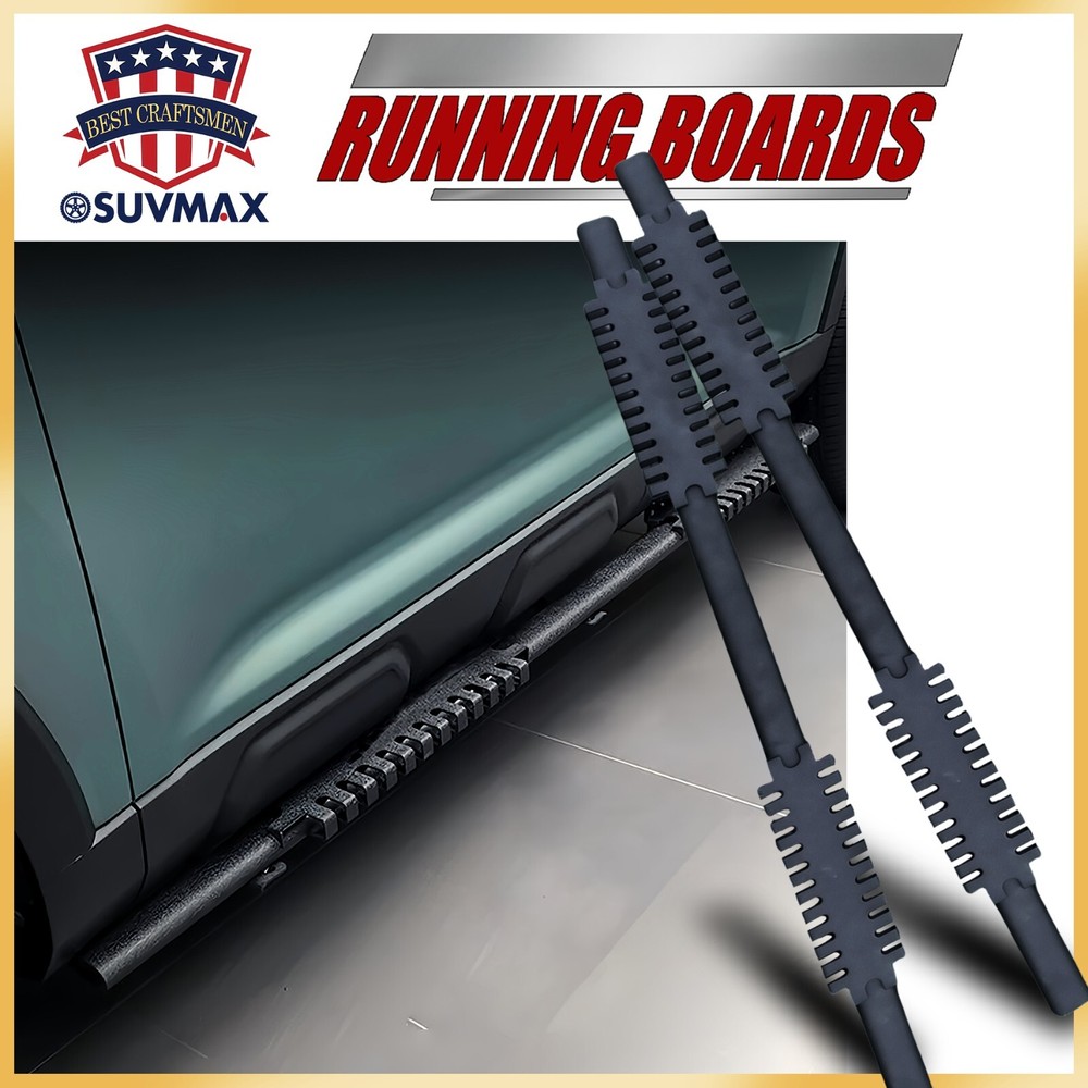 2020-2025 Ford Explorer Black Side Step Running Boards - 2pc Set