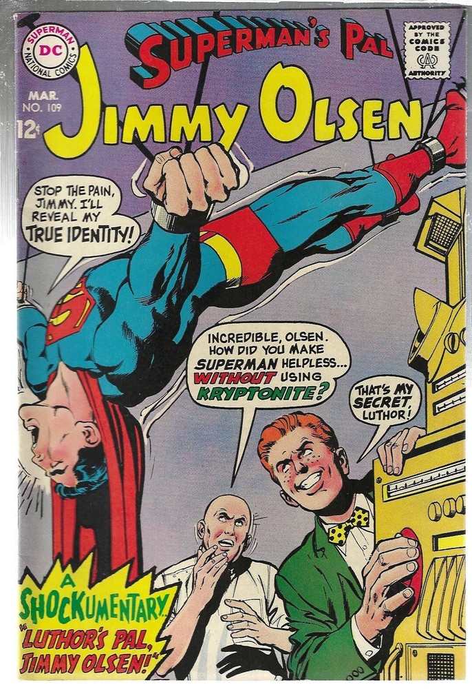 SUPERMAN'S PAL JIMMY OLSEN #109 DC COMICS 1968 NEAL ADAMS COVER VF- HTF GEM!!