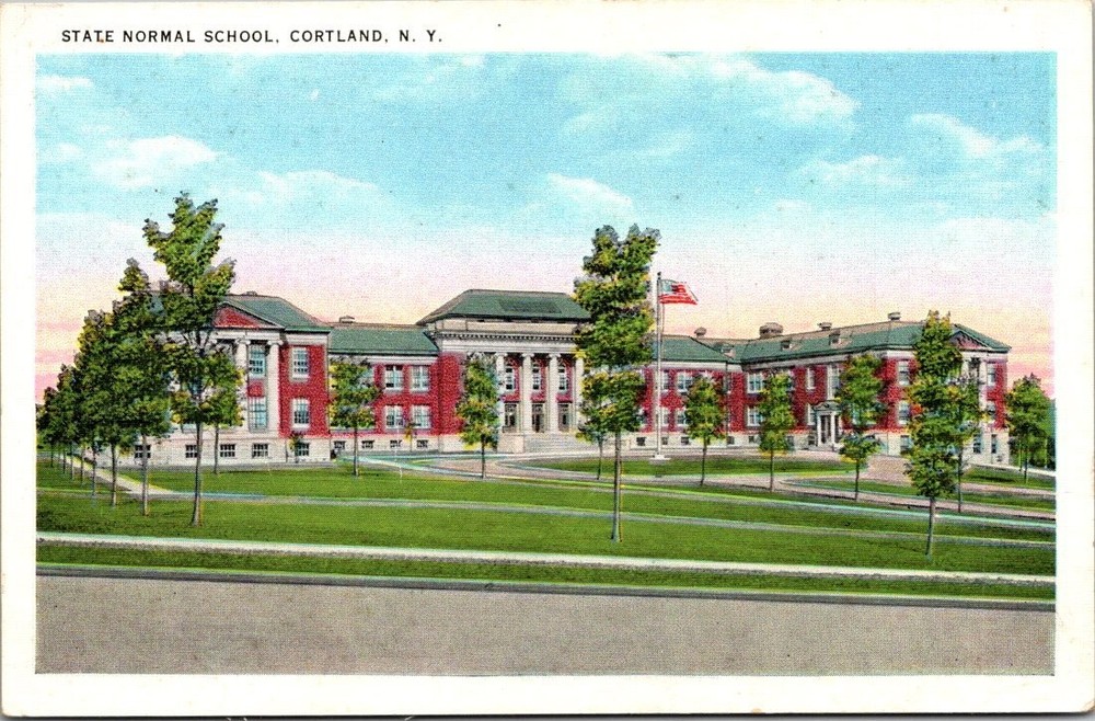 Cortland NY State Normal School Tichnor Postcard Early 1900s