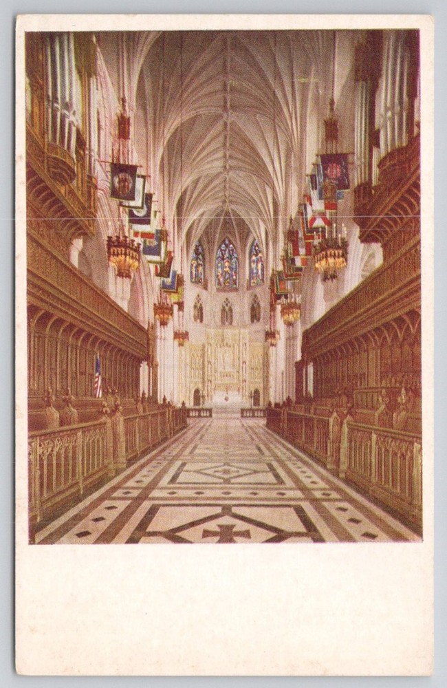 Washington Cathedral Great Choir & Sanctuary Mount Saint Alban DC Postcard