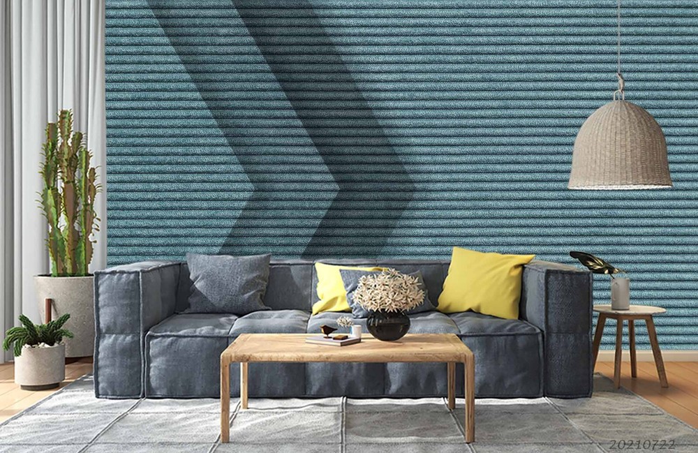 3D Abstract Blue Geometric Stripes Wall Murals Wallpaper Murals Wall Sticker 72
