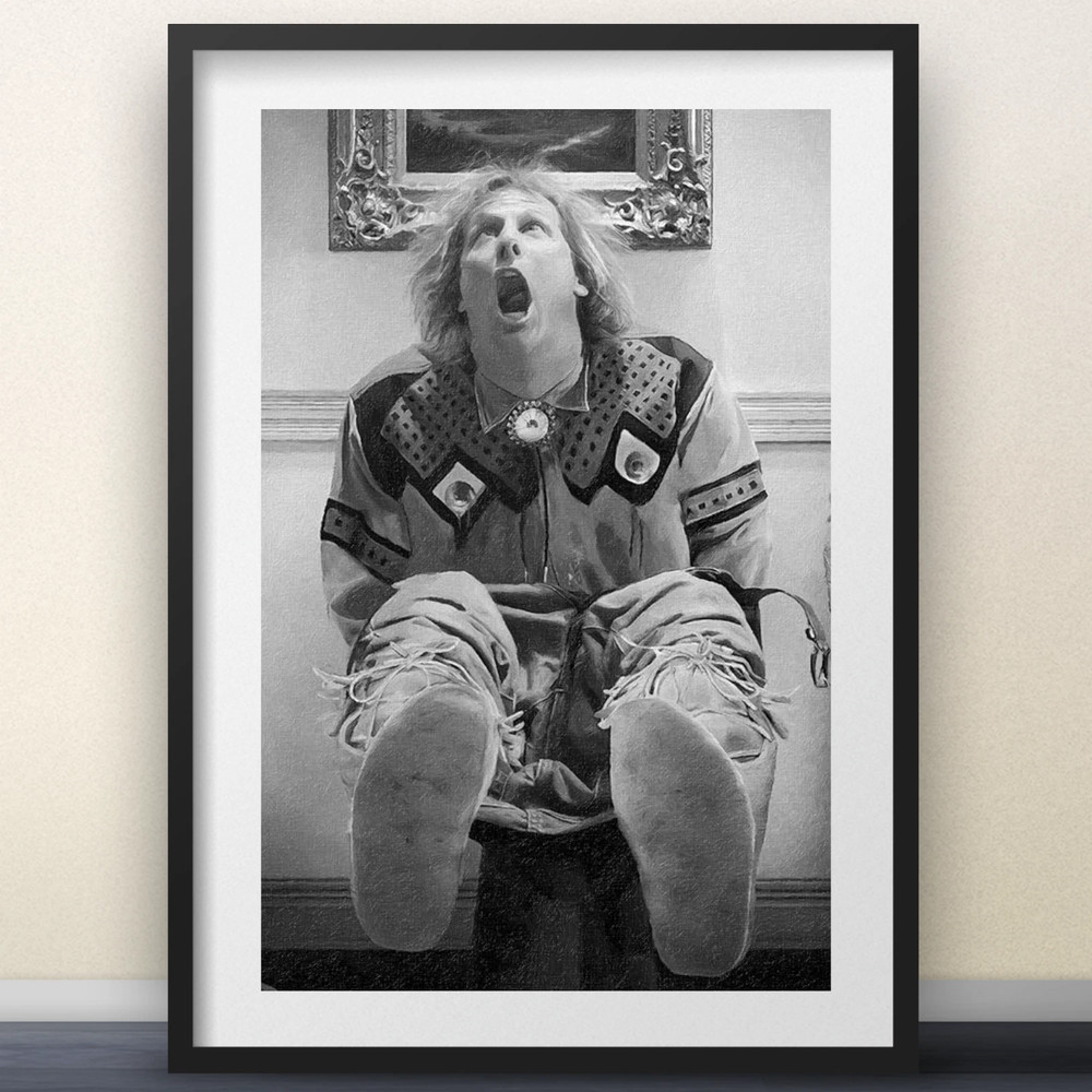 Funny Dumb and Dumber Bathroom Poster – Black & White Toilet Funny Wall Art