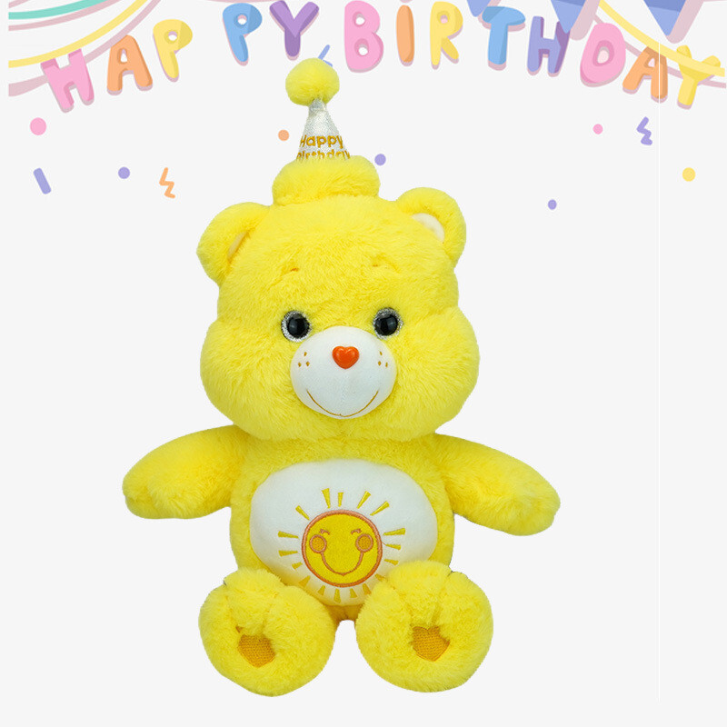 Official Care Bears 13 '' Funshine Bear Plush Toy Soft Stuffed Animal Kids Gift