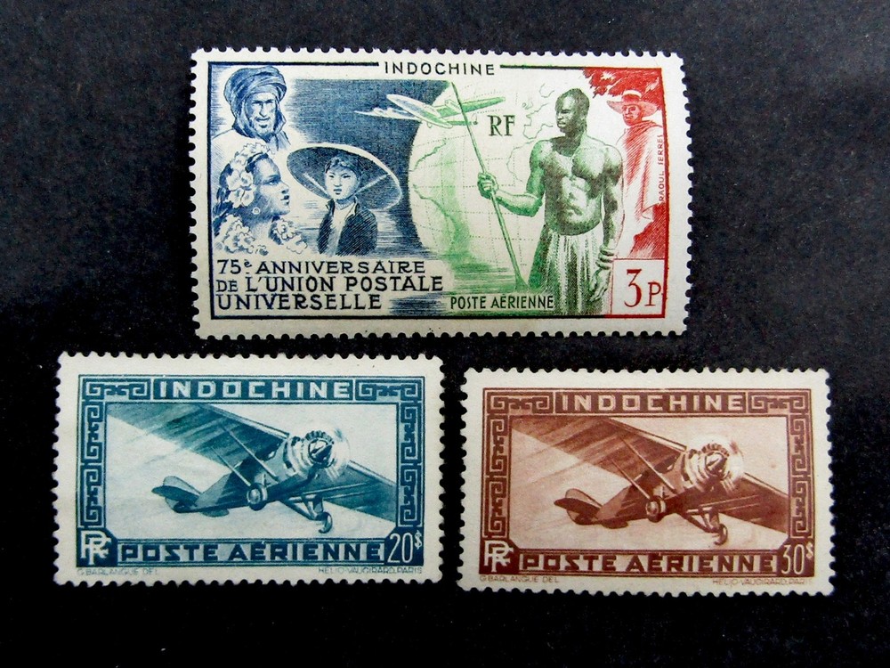 nystamps French Indo China Stamp # C26-C28 Mint OG H Y22y3488