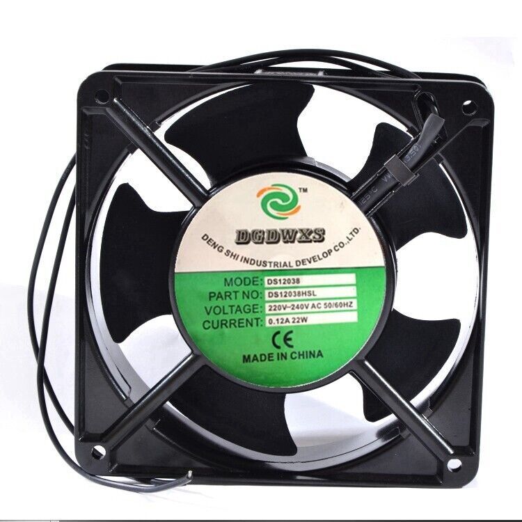 1 PCS DGDWXS fan DS12038HSL AC 220V 12038 12CM 2 wire cabinet cooling fan #A6-
