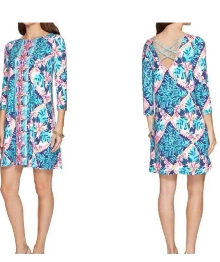 Lilly Pulitzer ophelia dress seaside aqua coconut cove dress XXS