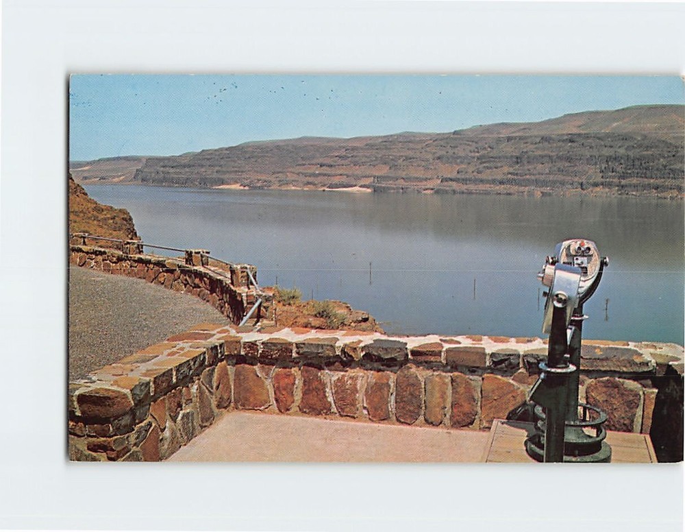 Postcard Looking Upstream from Ginkgo Petrified Forest Museum Washington USA