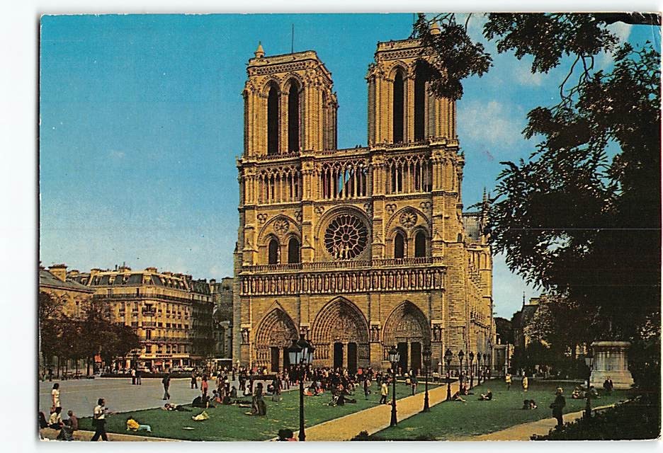 Postcard Notre Dame Cathedral Paris France