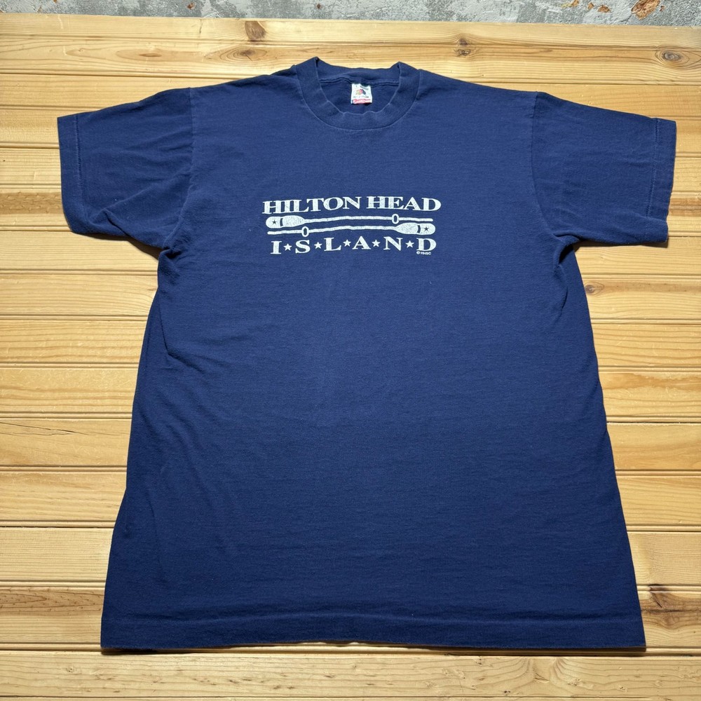Vintage 90s Hilton Head Island SC Oars Single Stitch Souvenir T-Shirt USA Large