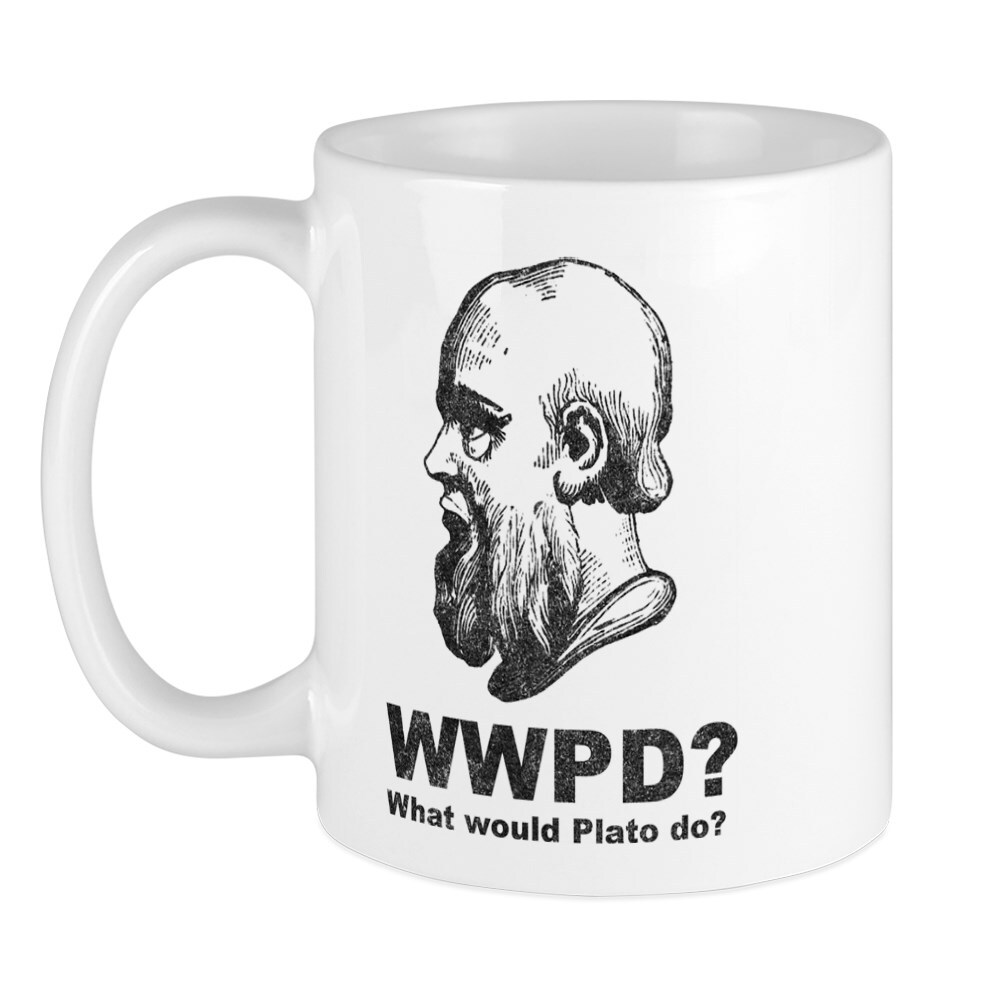 CafePress What Would Plato Do? Mug 11 oz Ceramic Mug (254439968)