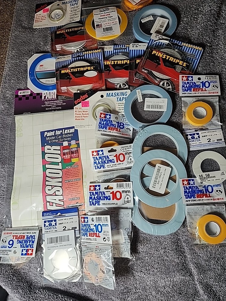 Lot Of TAMIYA MASKING TAPE REFILL Pinstriping Midel Paint Supplies