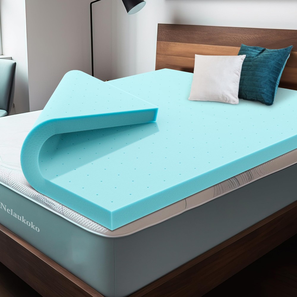 Memory Foam Mattress Topper Twin 3 Inch, Gel Infused Soft Bed Topper Single S...