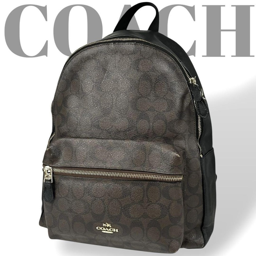 Coach Signature PVC Brown Backpack G0801108 Authentic Design