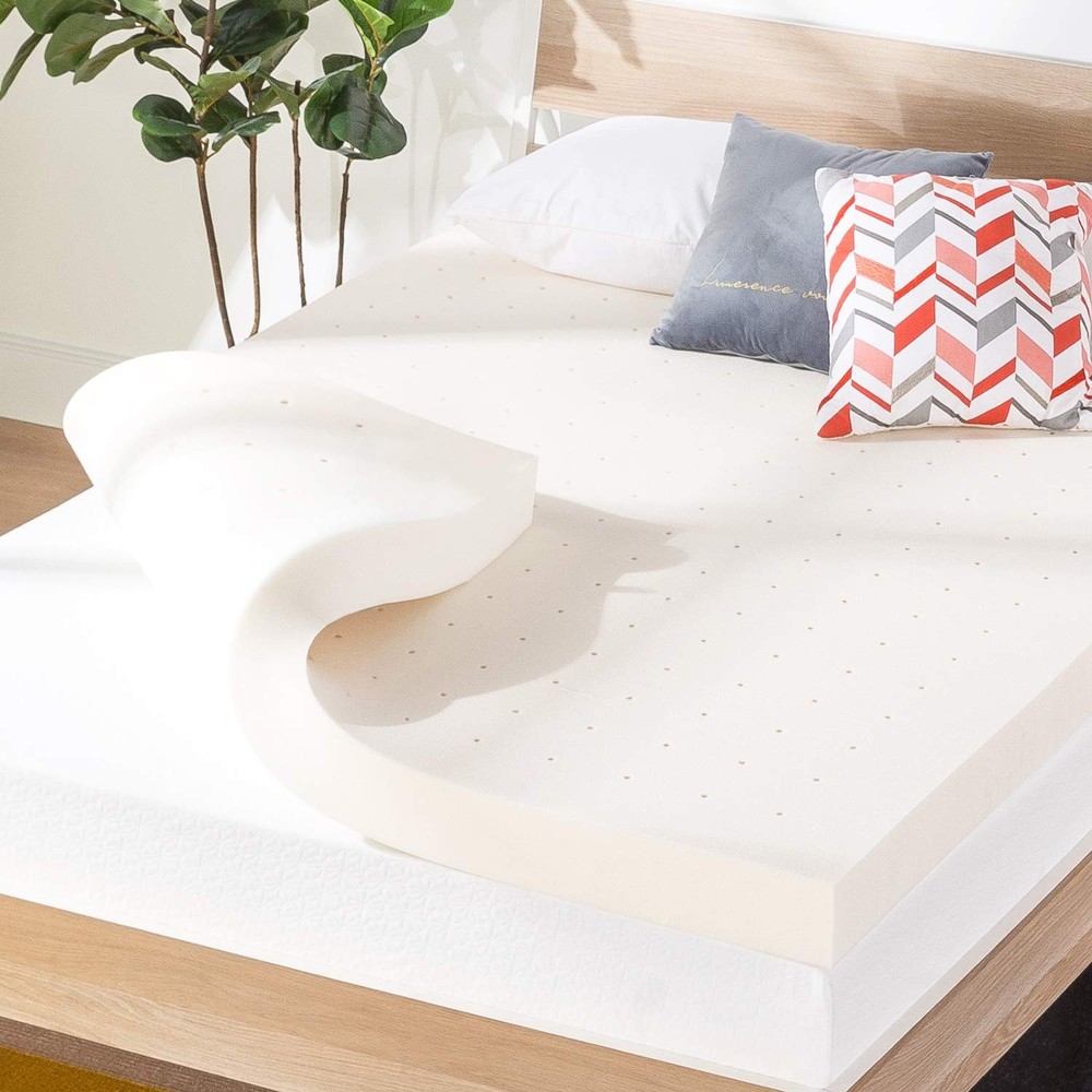 Best Price Mattress 4 Inch Ventilated Memory Foam Mattress Topper, CertiPUR-U...