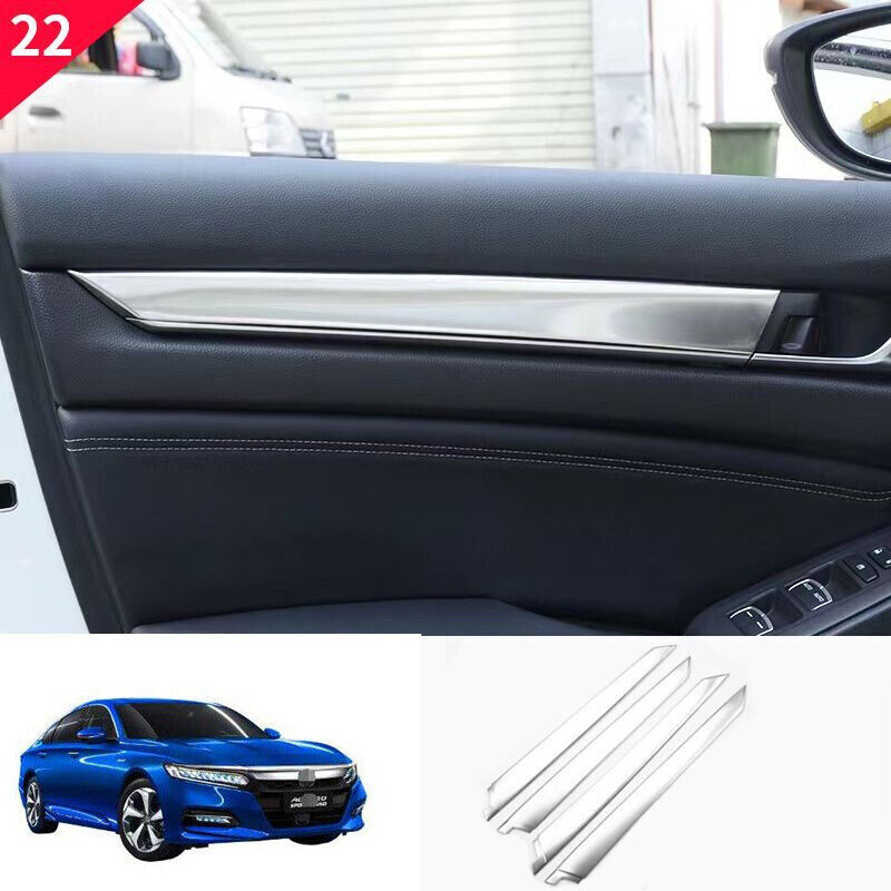 2018-2022 Honda Accord 10th Gen Matte Silver Inner Door Panel Covers Set of 4