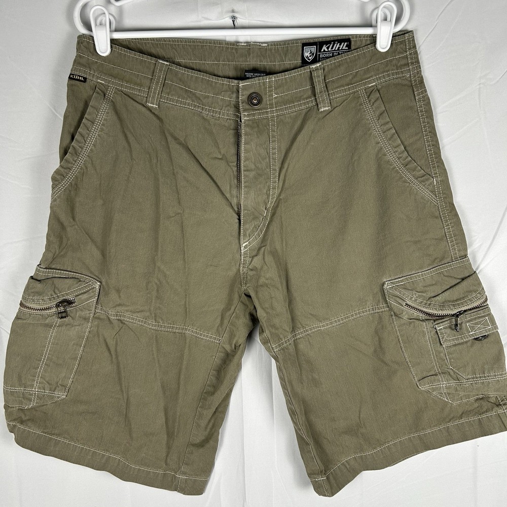 Kuhl Shorts Mens 34 Brown Ambush Cargo Hiking Outdoor Vintage Patina Utility