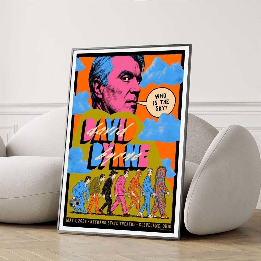 David Byrne May 07 2026 Tour Cleveland, Ohio Poster