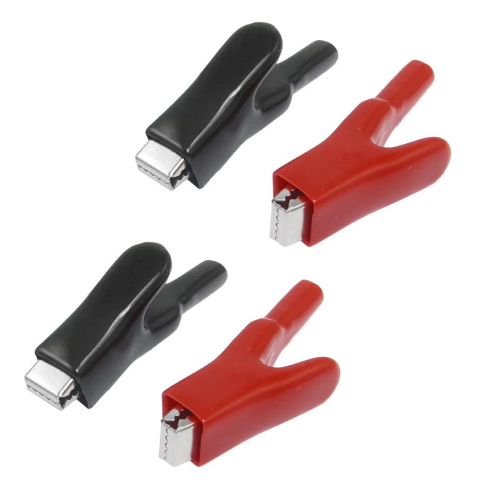 SGHAJIME 4Pcs 50A Insulated Alligator Clips Heavy-Duty Alligator Clamps Batte