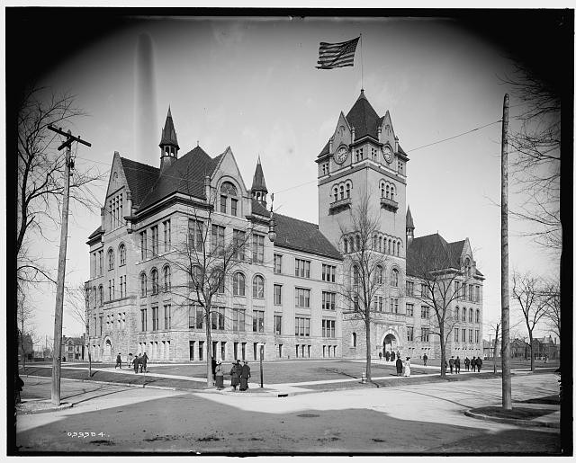 Photo:Central High School Detroit Michigan Clock Tower 1904