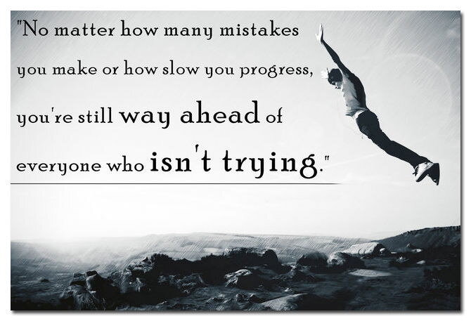 80326 Keep Trying Motivational Poster Wall Art Print US