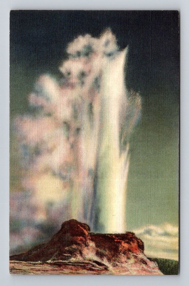 Yellowstone National Park, Castle Geyser, Series #1083 Vintage Souvenir Postcard